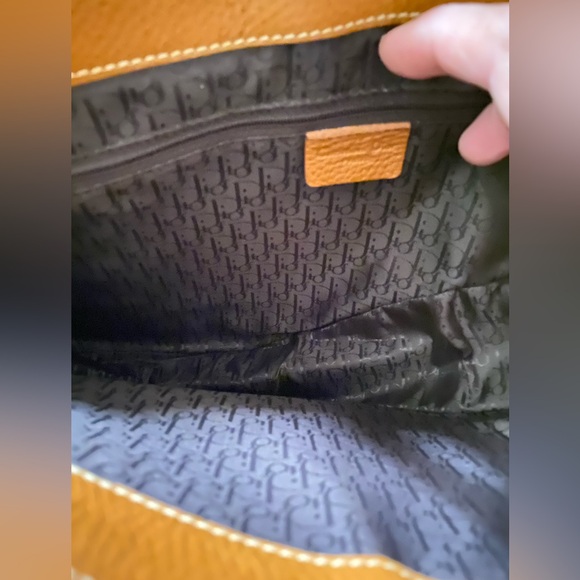 Authentic Vintage Christian Dior Brown Leather Saddlebag - Picture 11 of 16